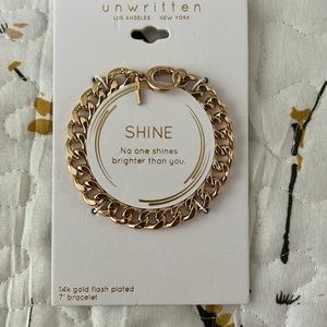 14k gold flash plated 7’ bracelets